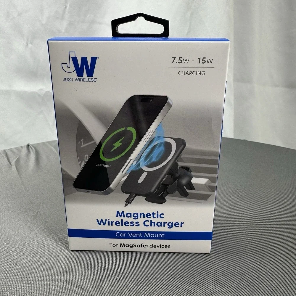 JW Just Wireless Magnetic Wireless Charging 7.5W-15W For‎ MagSafe Devices White